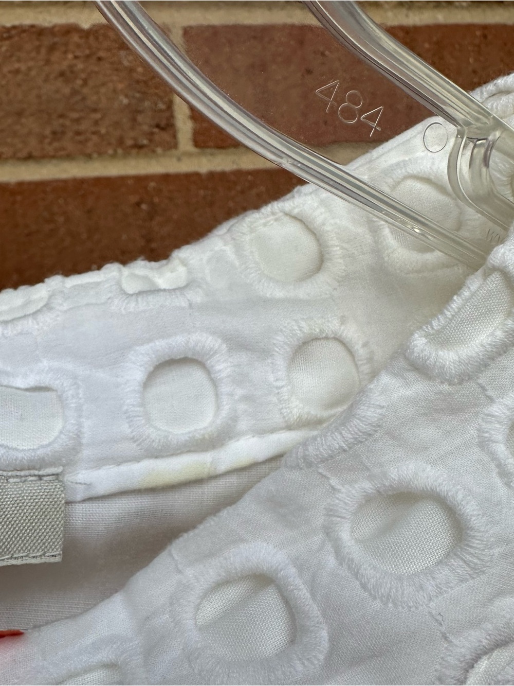Anthropologie Wolven Eudora eyelet blouse top in white size 6 - Picture 5 of 8